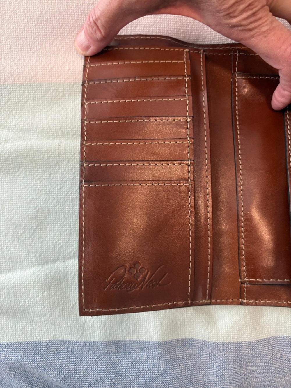 Patricia Nash Brown Tri fold RFID Leather Wallet. NWOT - Picture 5 of 13
